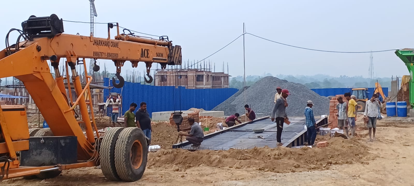 Site Work with Crane